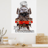 Flying Scotsman – Steam Locomotive Illustration Poster (Keuken)