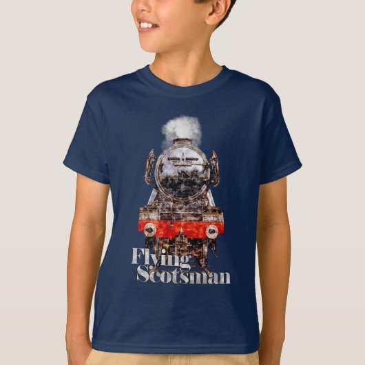 Flying Scotsman – Steam Locomotive Illustration T-shirt (Voorkant)