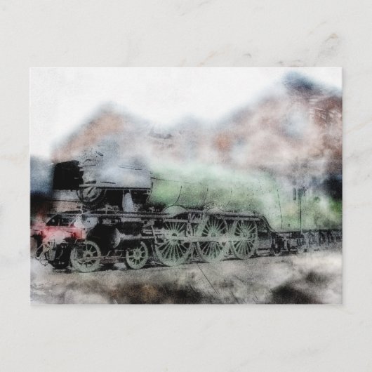 Flying Scotsman  Steam Train Engine Card Briefkaart (Voorkant)