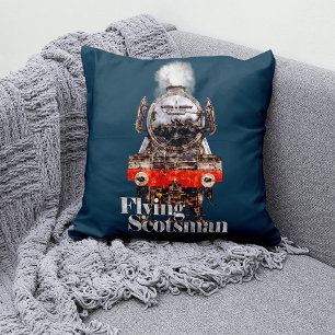 Flying Scotsman – Stoomlocomotief Illustratie Kussen