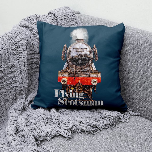 Flying Scotsman – Stoomlocomotief Illustratie Kussen (Creator heeft geüpload)