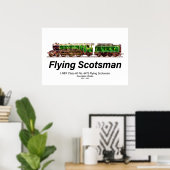 Flying Scotsman Stoomtrein Engelse Locomotief Poster (Thuiskantoor)