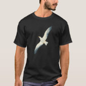 Flying Seagull Seabird Bird Wings Wide Open Cool W T-shirt (Voorkant)