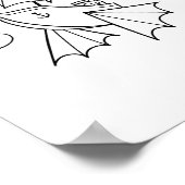 Flying Ship Kleurplaat Poster (Hoek)