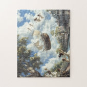 Flying Ship Whimsical Sky Voyage Adventur Legpuzzel (Verticaal)