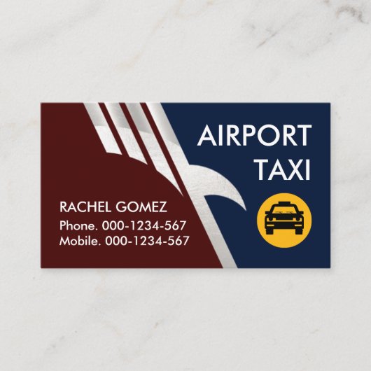 Flying Silver Eagle Taxi Service Visitekaartje (Voorkant)
