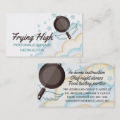 Flying skillet Frying pan cooking class chef Visitekaartje (Voorkant / Achterkant)