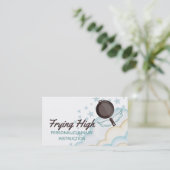 Flying skillet Frying pan cooking class chef Visitekaartje (Staand voorkant)