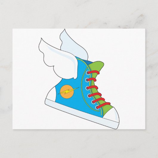 Flying Sneaker Briefkaart (Voorkant)