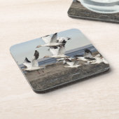 Flying Snow Geese Bier Onderzetter (Linkerzijde)