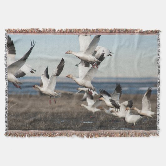 Flying Snow Geese Deken (Voorkant)