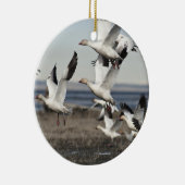 Flying Snow Geese Keramisch Ornament (Rechts)