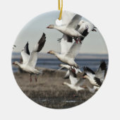Flying Snow Geese Keramisch Ornament (Voorkant)