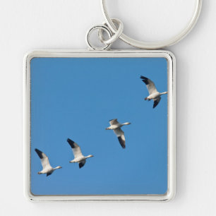 Flying Snow Geese Sleutelhanger
