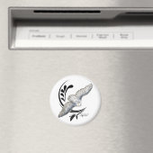 Flying Snowy Owl Magneet (Insitu (Vaatwasser))