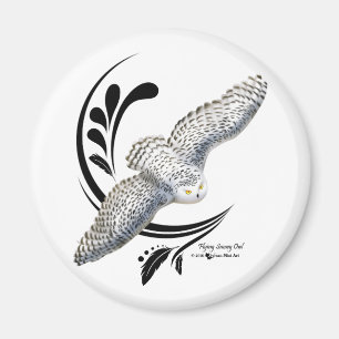 Flying Snowy Owl Magneet