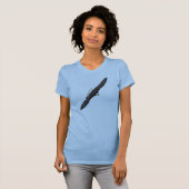 Flying Soaring Bald Eagle Wildlife Freedom Foto T-shirt (Voorkant volledig)