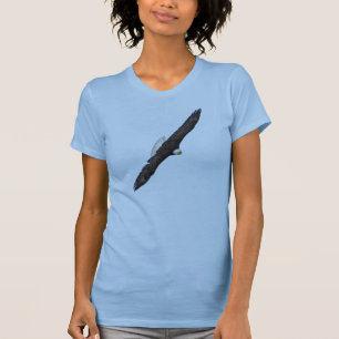 Flying Soaring Bald Eagle Wildlife Freedom Foto T-shirt