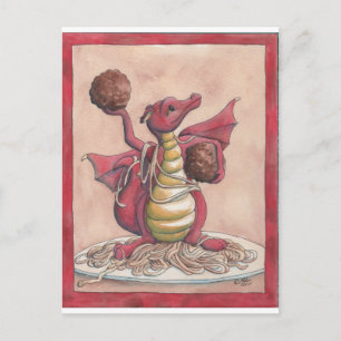 Flying Spaghetti Dragon Briefkaart