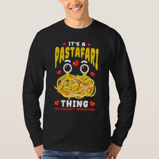 Flying Spaghetti Monster FSM It's A Pastafari Thin T-shirt (Voorkant)