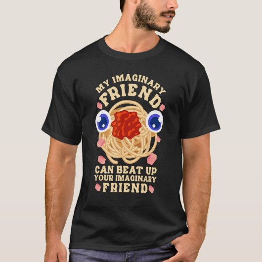 Flying Spaghetti Monster FSM My Imaginary Friend C T-shirt (Voorkant)