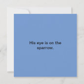 Flying Sparrow Blue Sky Blank Flat Note Card Notitiekaartje (Achterkant)