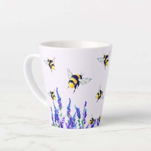 Flying Spring Bees Latte Mok (Linkerhoek)