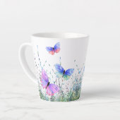 Flying Spring Butterflies Latte Mok (Linkerhoek)