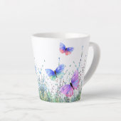 Flying Spring Butterflies Latte Mok (Rechterhoek)
