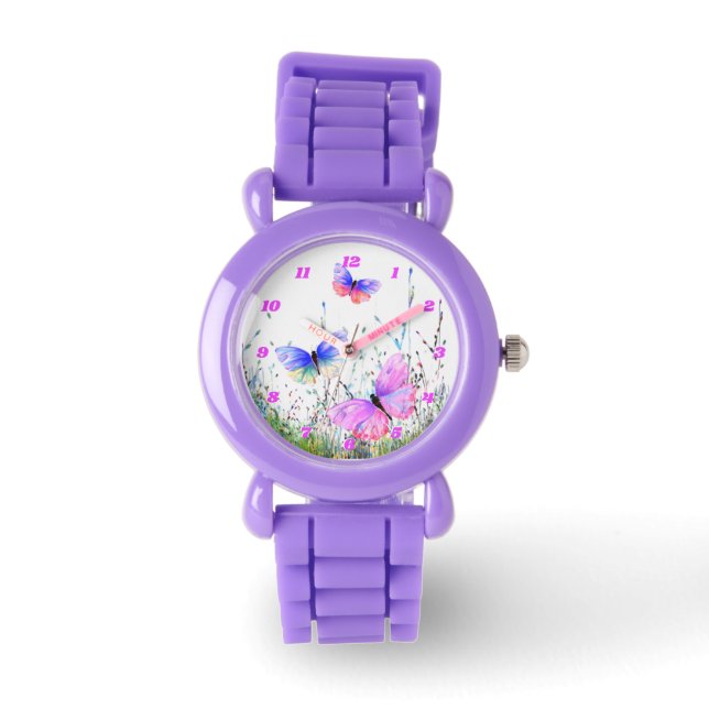 Flying Spring Vlinders Horloge (Voorkant)