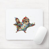 Flying Squirrel Christmas Lights Tee Merry Squirre Muismat (Met muis)