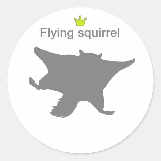 Flying squirrel g5 ronde sticker (Voorkant)