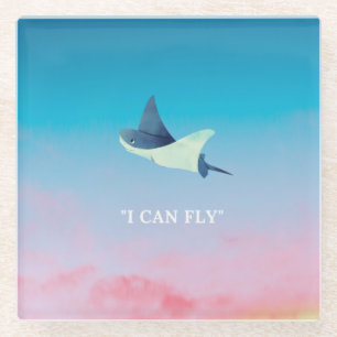 Flying Stingray Glazen Onderzetter