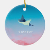 Flying Stingray Keramisch Ornament (Voorkant)