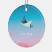 Flying Stingray Keramisch Ornament (Links)