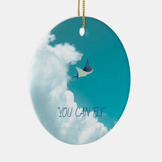 Flying Stingray Keramisch Ornament (Rechts)