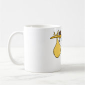 Flying Stork Cartoon met bril en Baby bundel Koffiemok (Links)