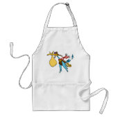 Flying Stork Cartoon met bril en Baby bundel Standaard Schort (Voorkant)