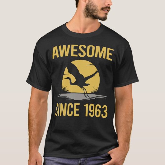 FLying Stork - Geweldige sinds 1963 T-shirt (Voorkant)