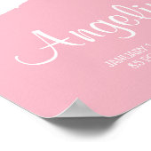 Flying Storm met Baby bundel Nursery Art Pink Poster (Hoek)