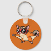 Flying Sugar Glider With Red Goggles Sleutelhanger (Voorkant)