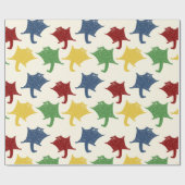 Flying Sugar Gliders Primary Colors Patterted Cadeaupapier (Vlak)