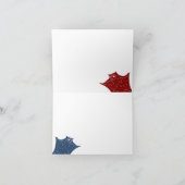 Flying Sugar Gliders Rood en Blauw Bedankkaart (Binnen)