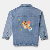 Flying super-squirrel and stars denim jacket (Achterkant)