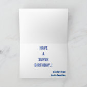 Flying Superhero Jongen Enorm Leuk Verjaardagscade Kaart (Binnen)