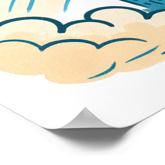 Flying Superhero Pig Poster (Hoek)