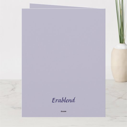 Flying Swallow Field van Violet Bloemen Kaart (Achterkant)