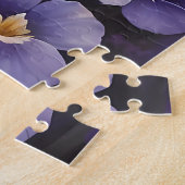 Flying Swallow Field van Violet Bloemen Legpuzzel (Zijkant)