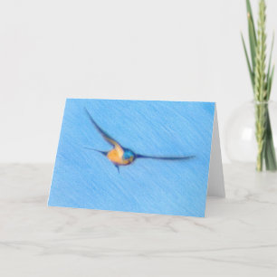 Flying Swallow Fine Art Notecard Kaart