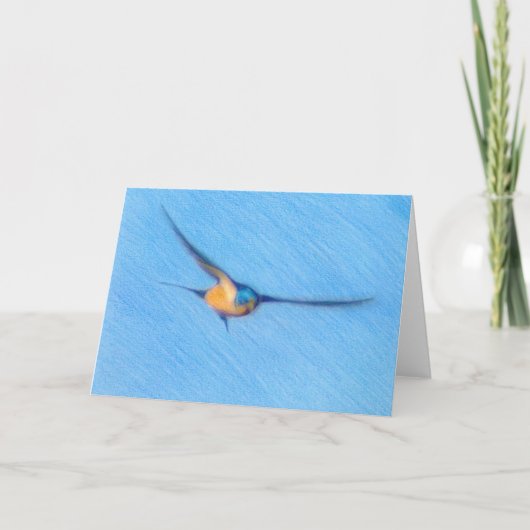 Flying Swallow Fine Art Notecard Kaart (Voorkant)
